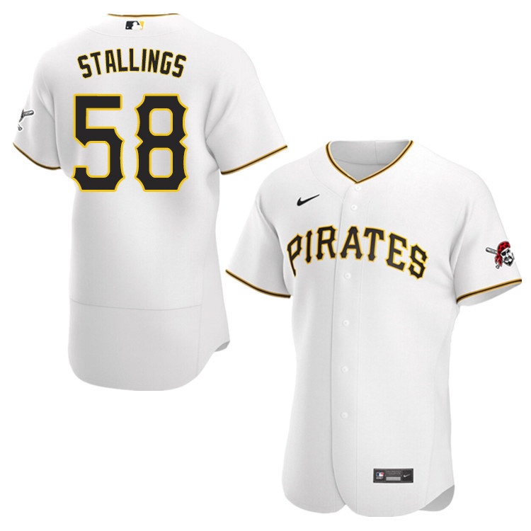 Nike Men #58 Jacob Stallings Pittsburgh Pirates Baseball Jerseys Sale-White